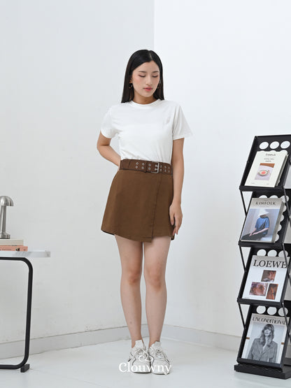 Maxime Denim Skort - Mocca