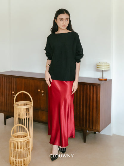 Briela Long Skirt - Rubyred
