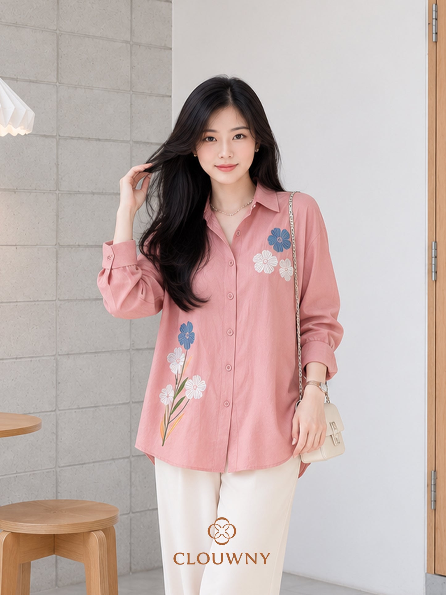 Jamie Double Button Shirt - Pink