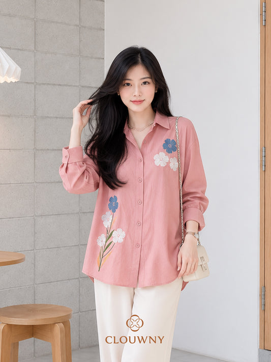 Jamie Double Button Shirt - Pink