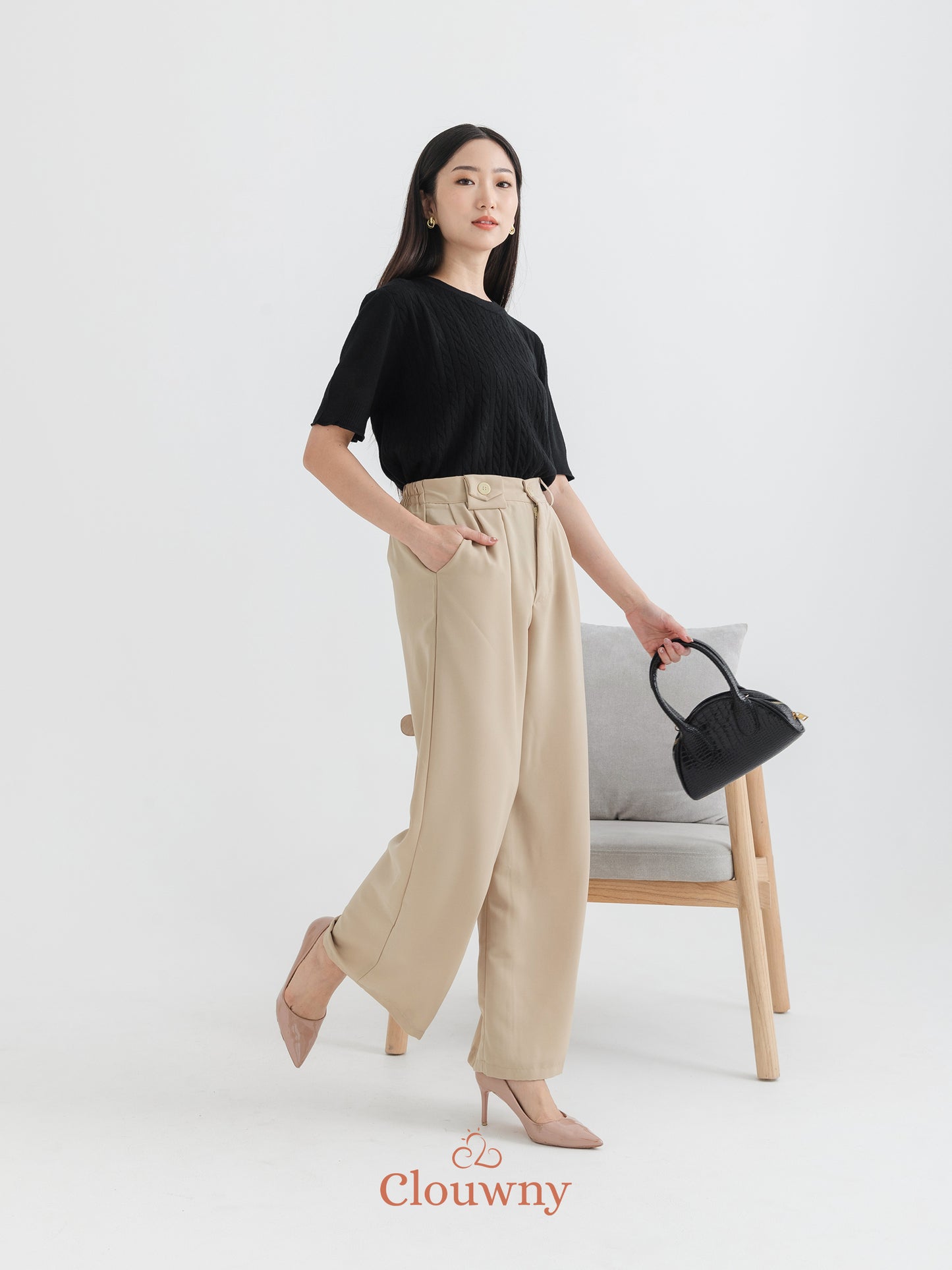 Karea Mini Pocket Pants - Nude