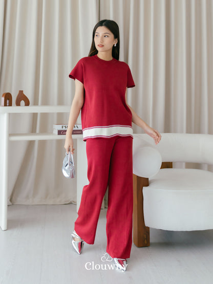 Mile Knit Set - Maroon