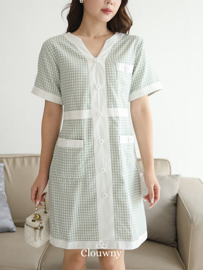 Prita Mini List Dress - Green