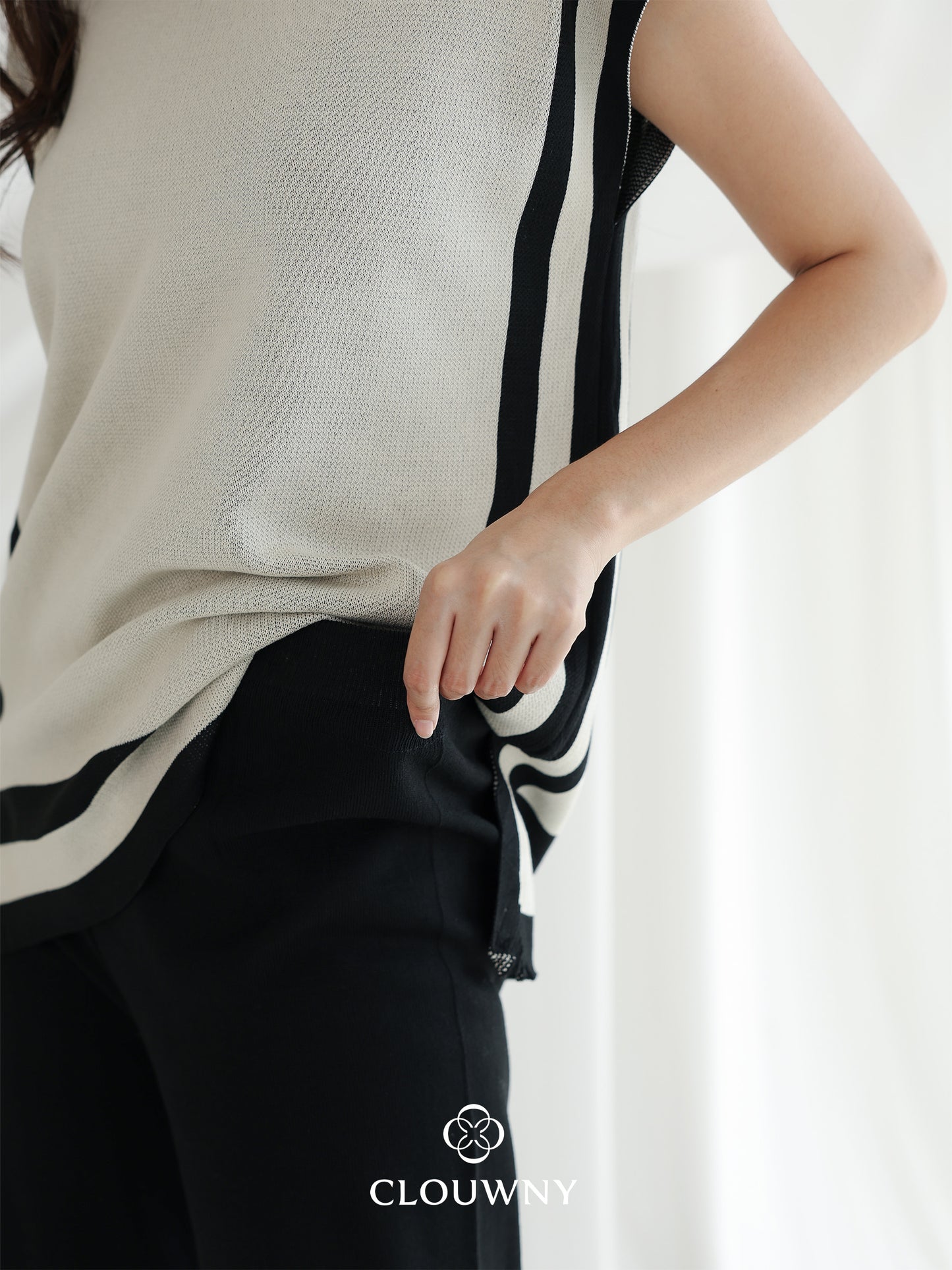 Whitler Knit Set - Black Cream