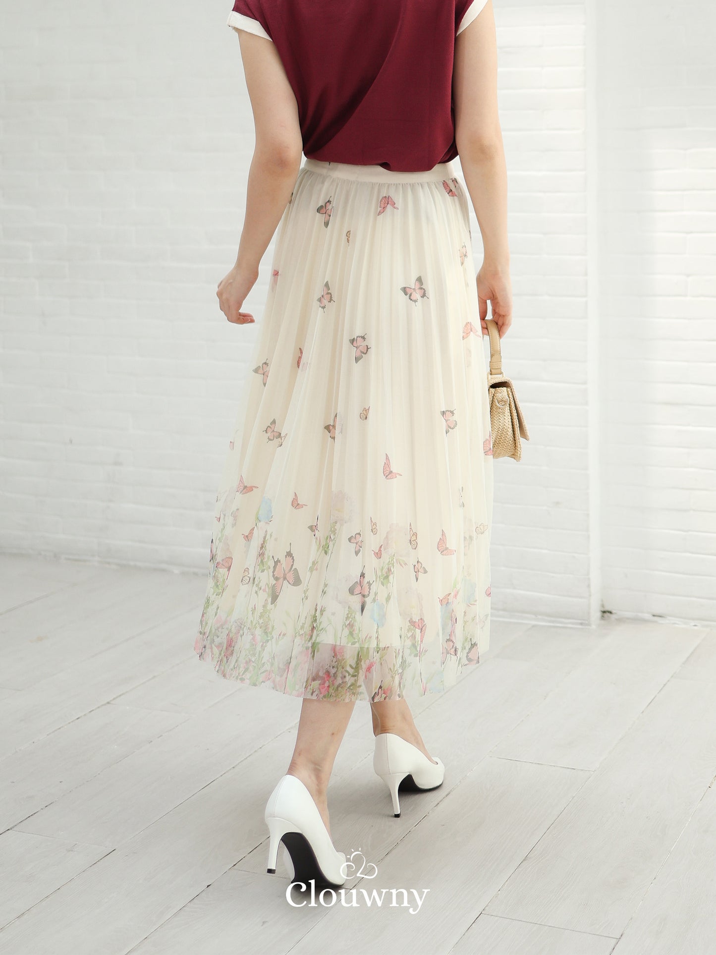 Voleta Butterfly Skirt - Cream