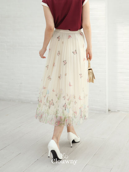 Voleta Butterfly Skirt - Cream