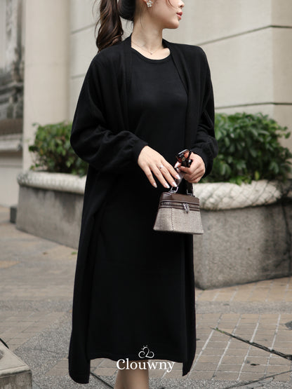 Tatiana Knit Outer - Black