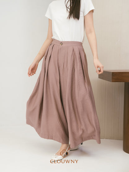 Yuni Cullote Pants - Dark Mauve