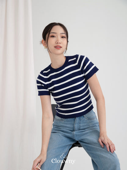 Medley Stripes Top - Navy