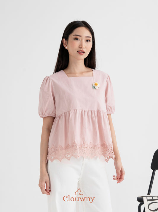 Clara Baby Doll Top - Pink