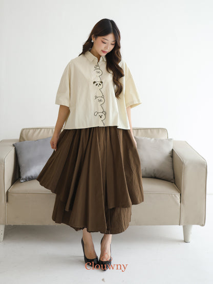 Racita Layer Pants  - Coffee