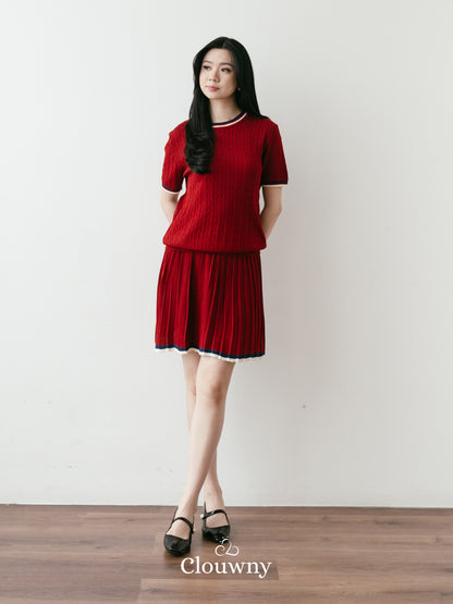 Duffy Knit Set - Maroon