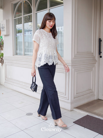 Elsya Lace Blouse - Cream