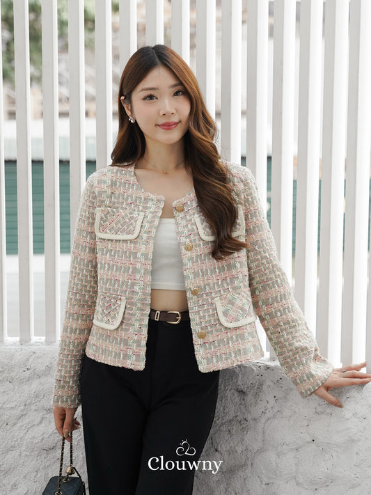 Geya Tweed Blazer - Green