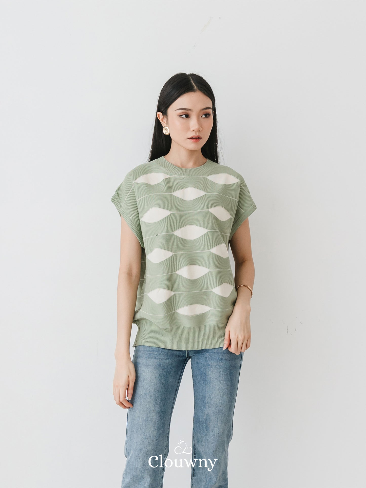 Filly Knitt Top Sage Green