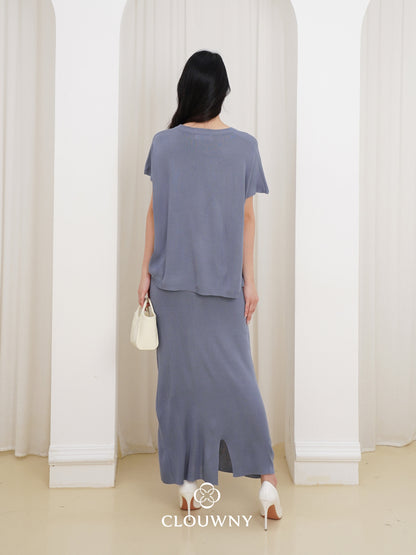 Kurasu Round Knit Set - Dusty Blue