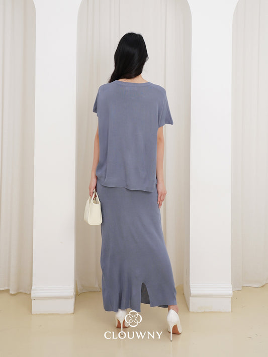 Kurasu Round Knit Set - Dusty Blue