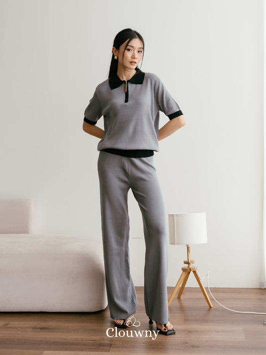 Zippy Knit Set - Grey