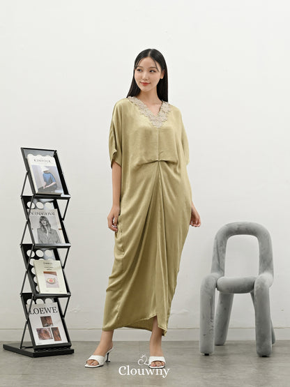 Neba Kaftan Dress - Olive