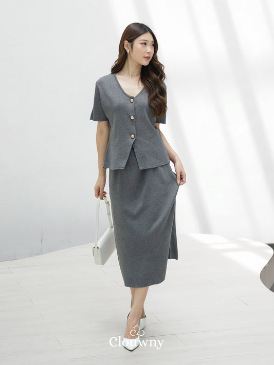 Isabel Knit Set - Grey