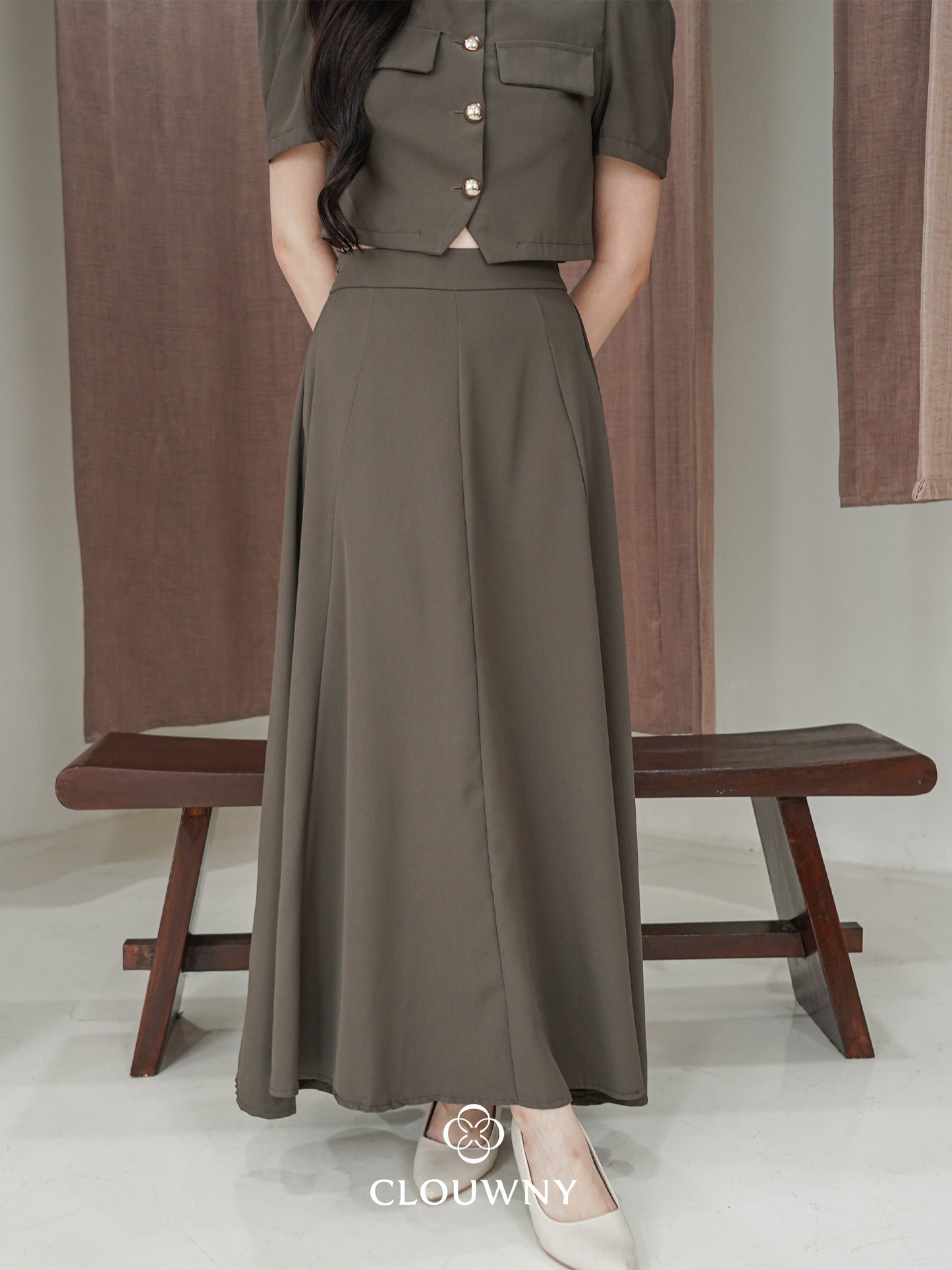 Damas Button Set - Coffee