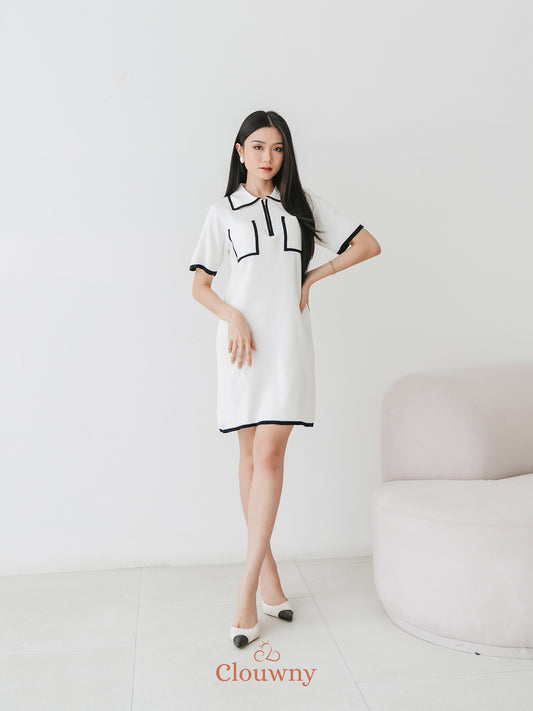 Bruna Pocket Dress - White