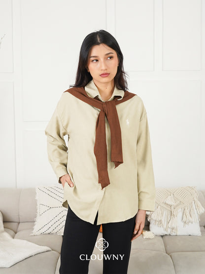 Cameron Scarf Shirt - Khaki