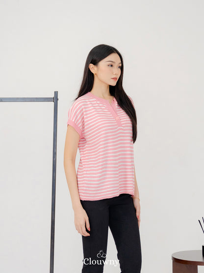 Molly Stripes Top - Pink