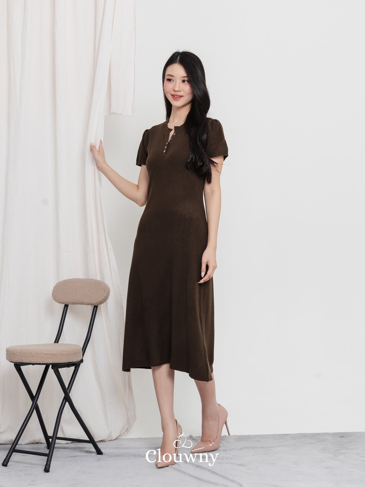Konsta Knit Dress - Coffee