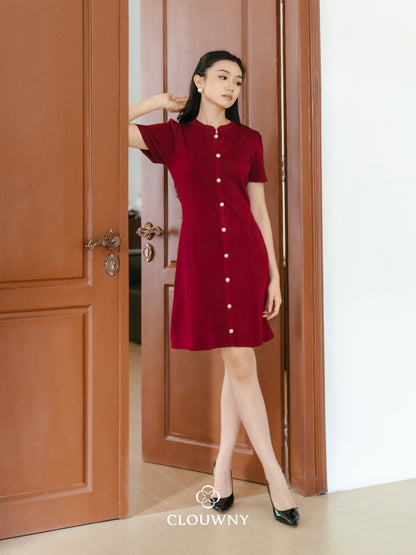 Lily Shanghai Dress - Maroon