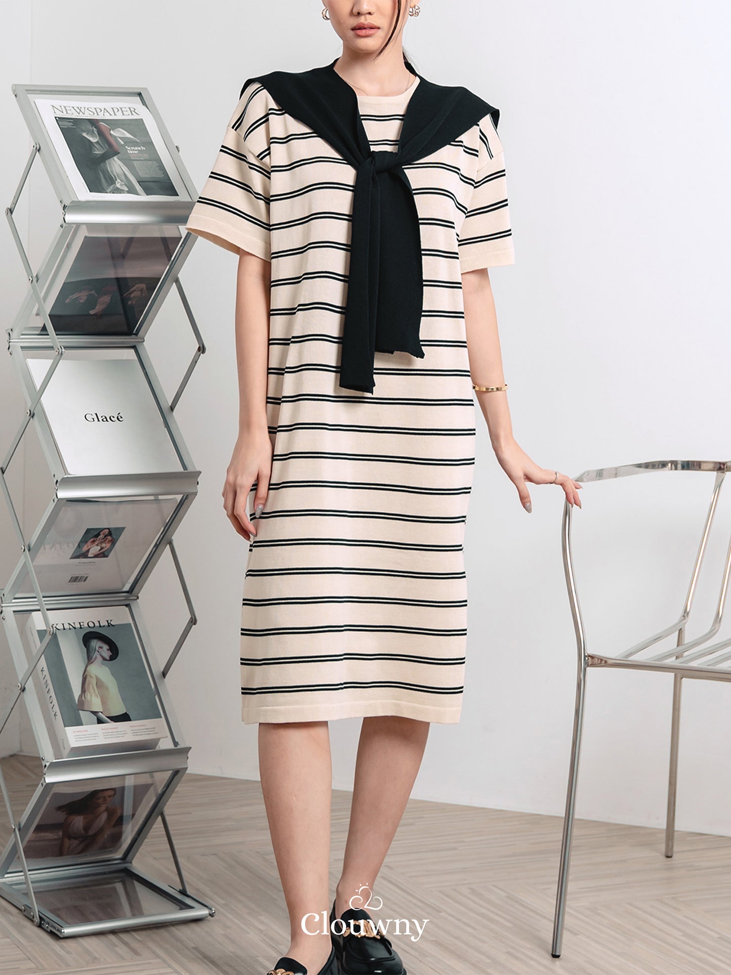 Sara Scarf Dress - Broken White