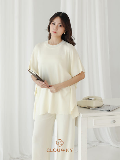 Joel Batwing Knit Set - Broken White