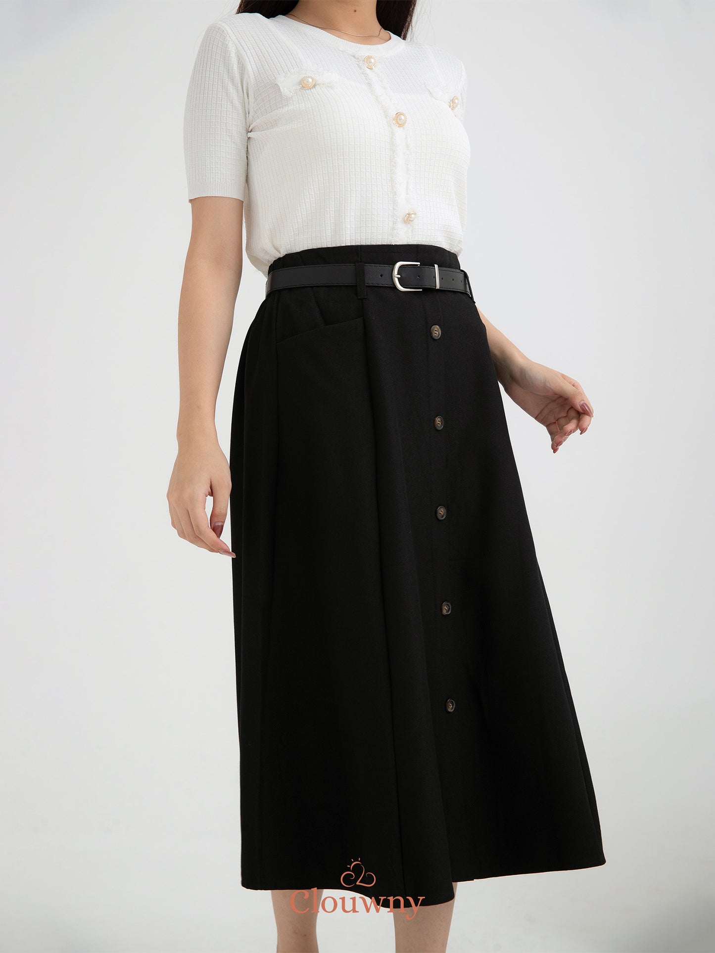 Carol Belt Skirt - Black