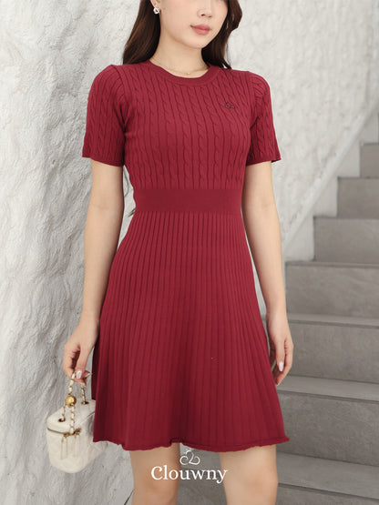 Kansa Knit Dress - Maroon