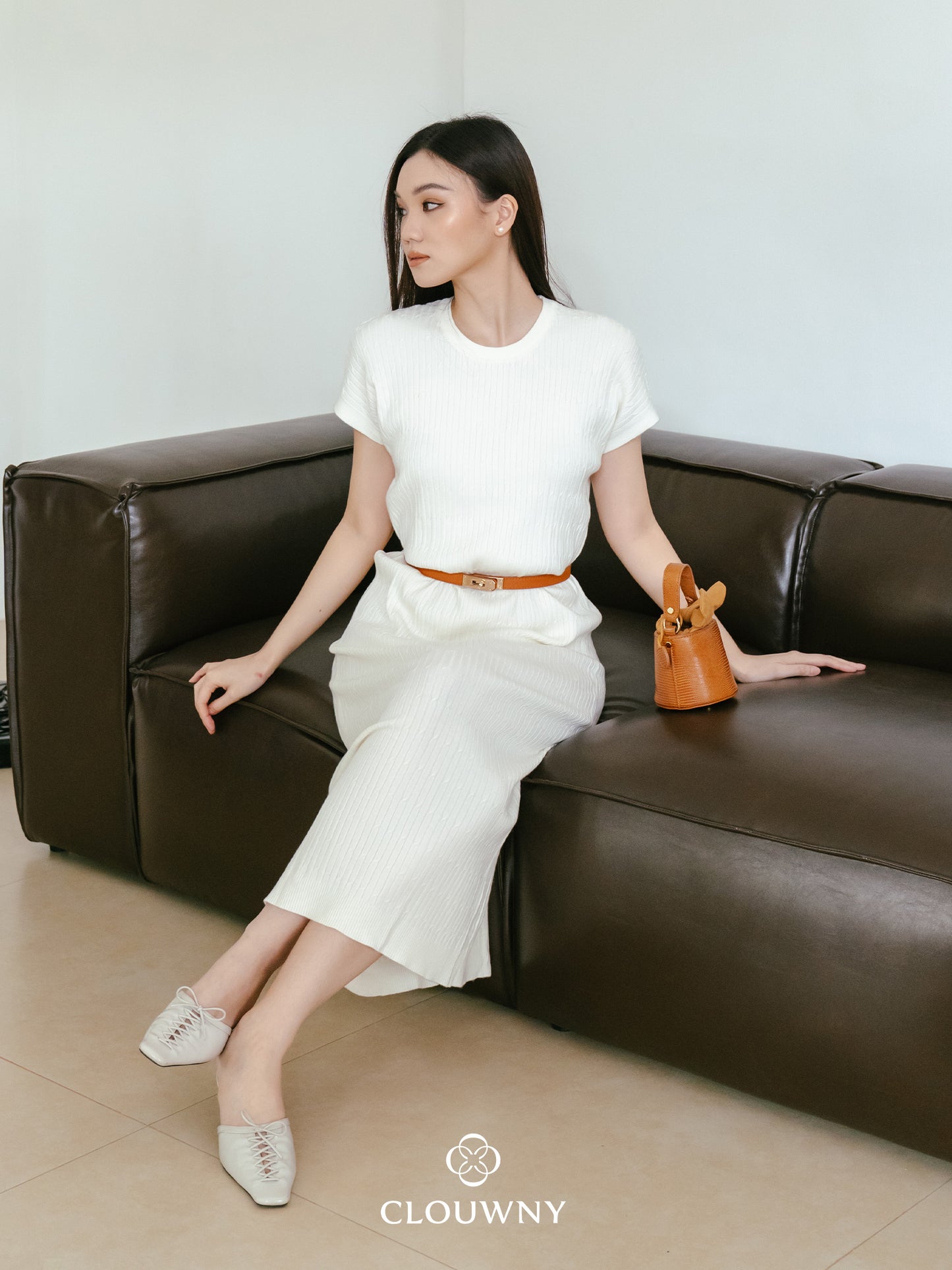 Dune Knit Dress - Broken White