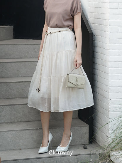 Kila Flare Skirt - Broken White