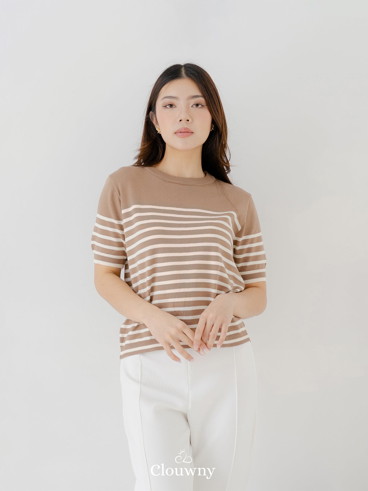 Yoshi Stripes Top - Khaki