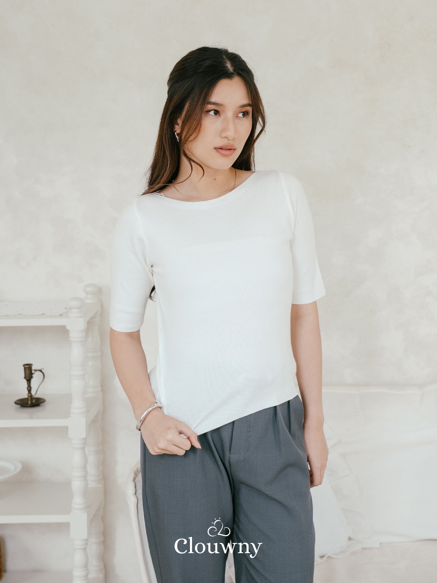Remy Knit Top - White