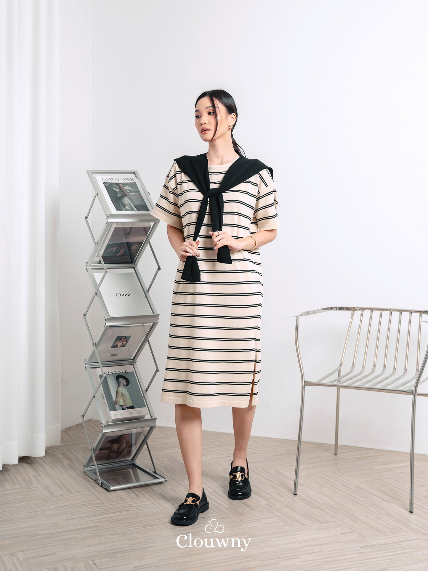 Sara Scarf Dress - Broken White