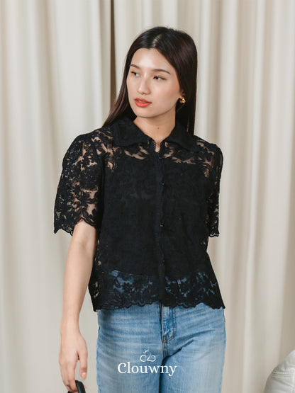 Villy Lace Blouse - Black