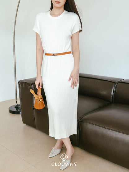 Dune Knit Dress - Broken White