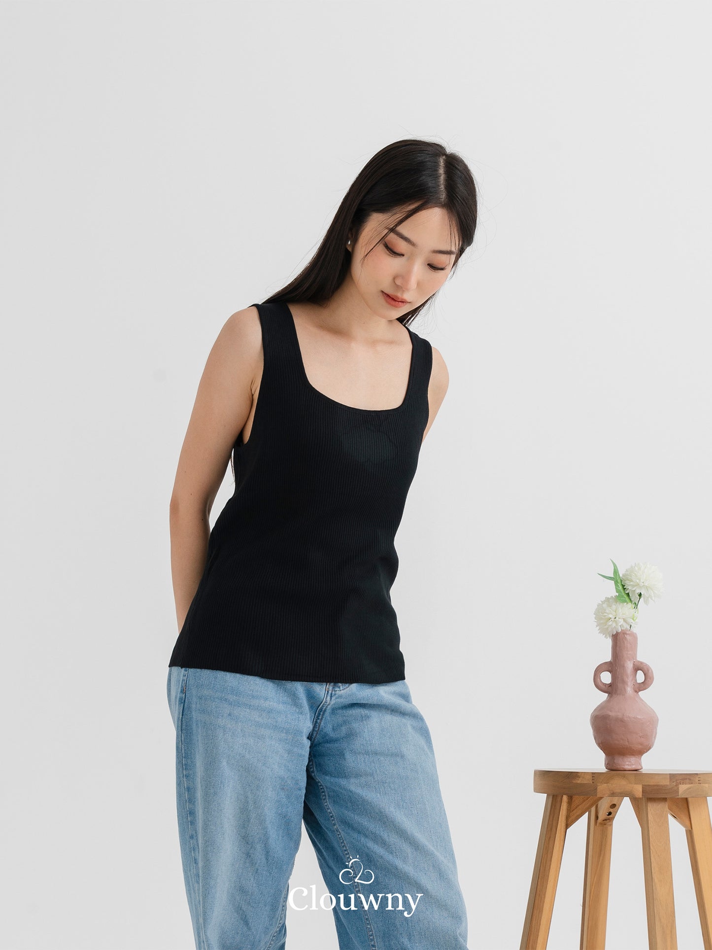 Dovi Knit Tanktop - Black