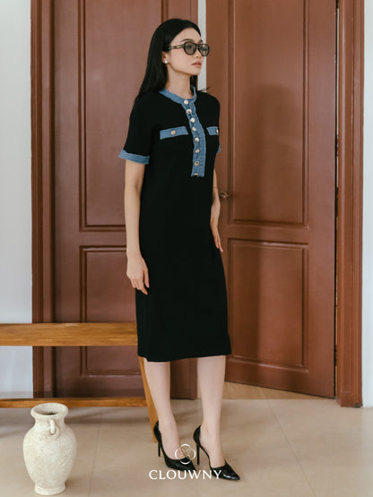 York Denim Dress - Black