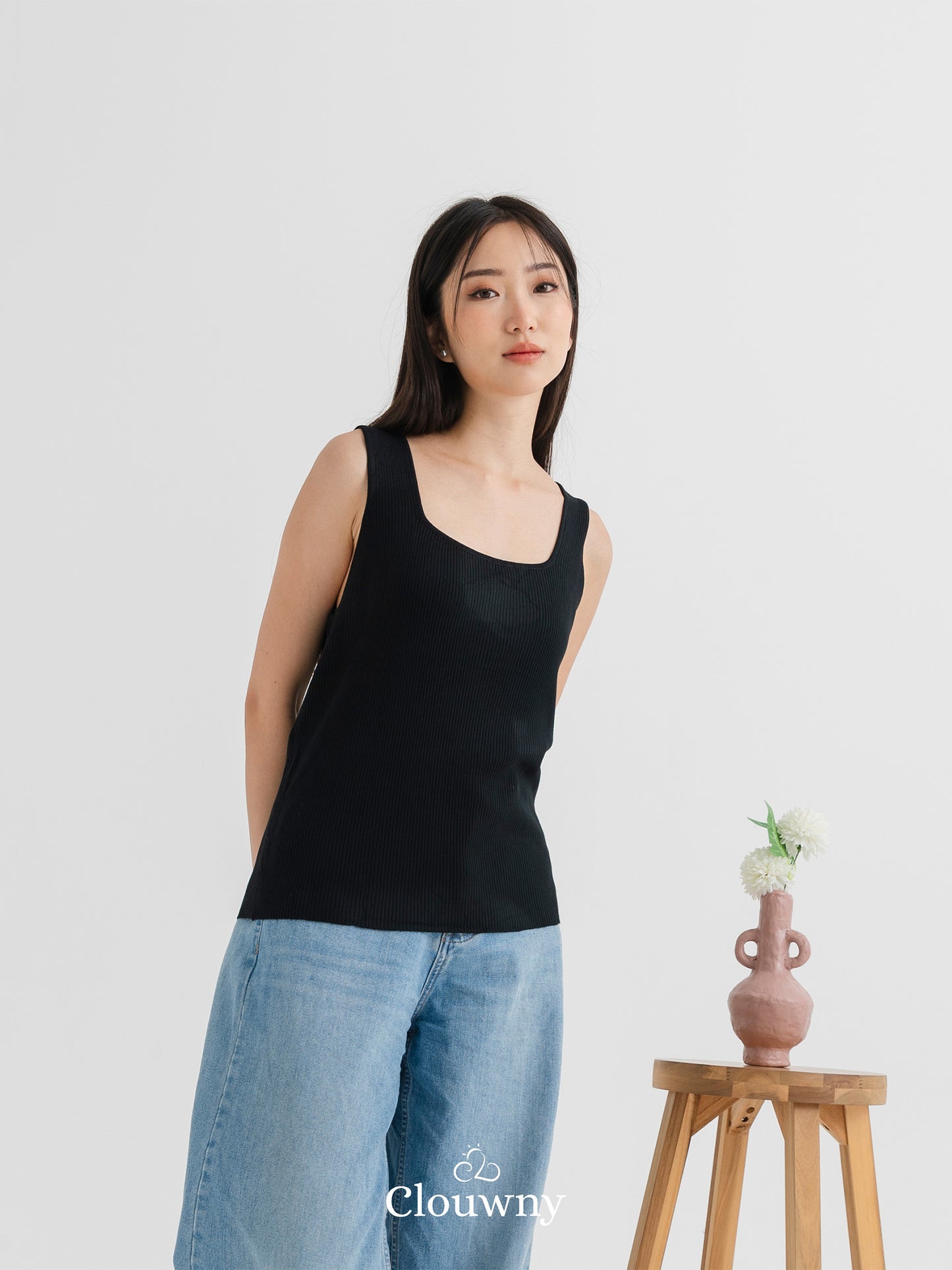 Dovi Knit Tanktop - Black