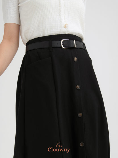 Carol Belt Skirt - Black