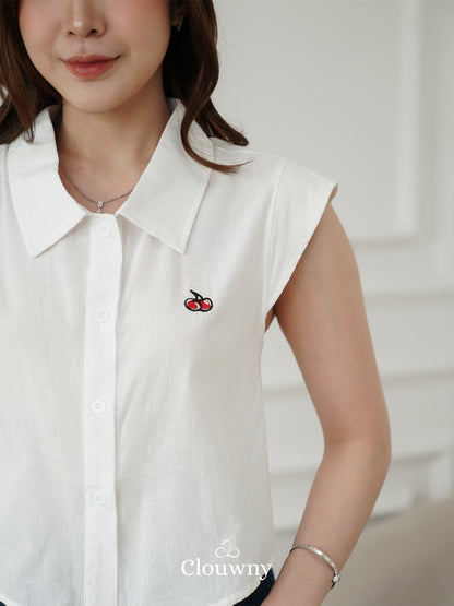 Abigail Cotton Blouse - White