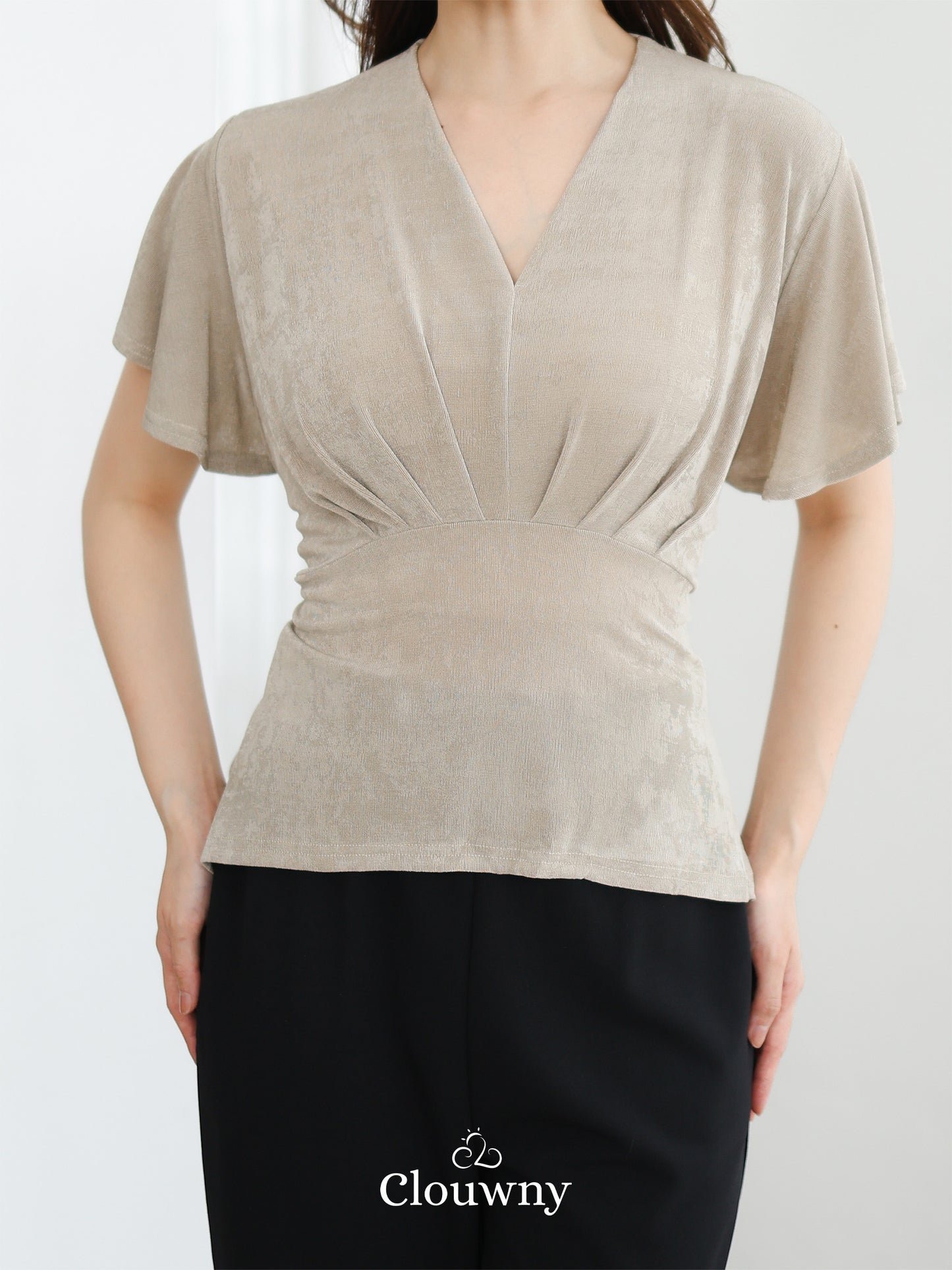 Cora Bow Knit Top - Oat