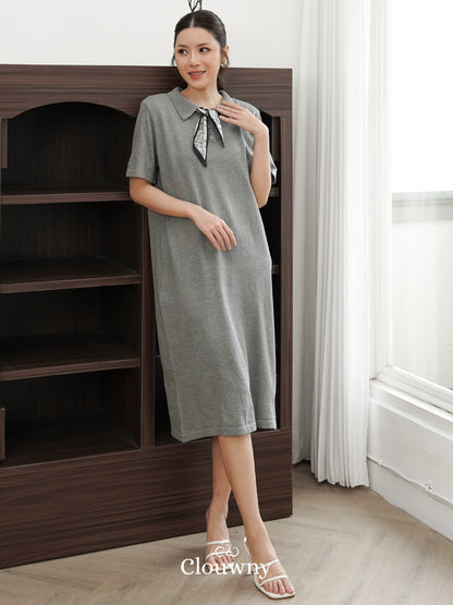 Analise Scarf Dress - Grey