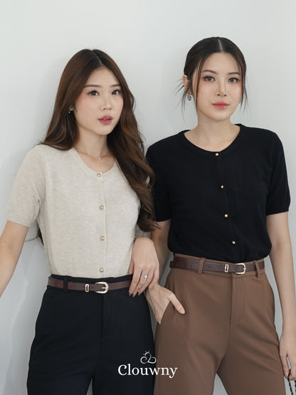 Cayan Knit Top - Black