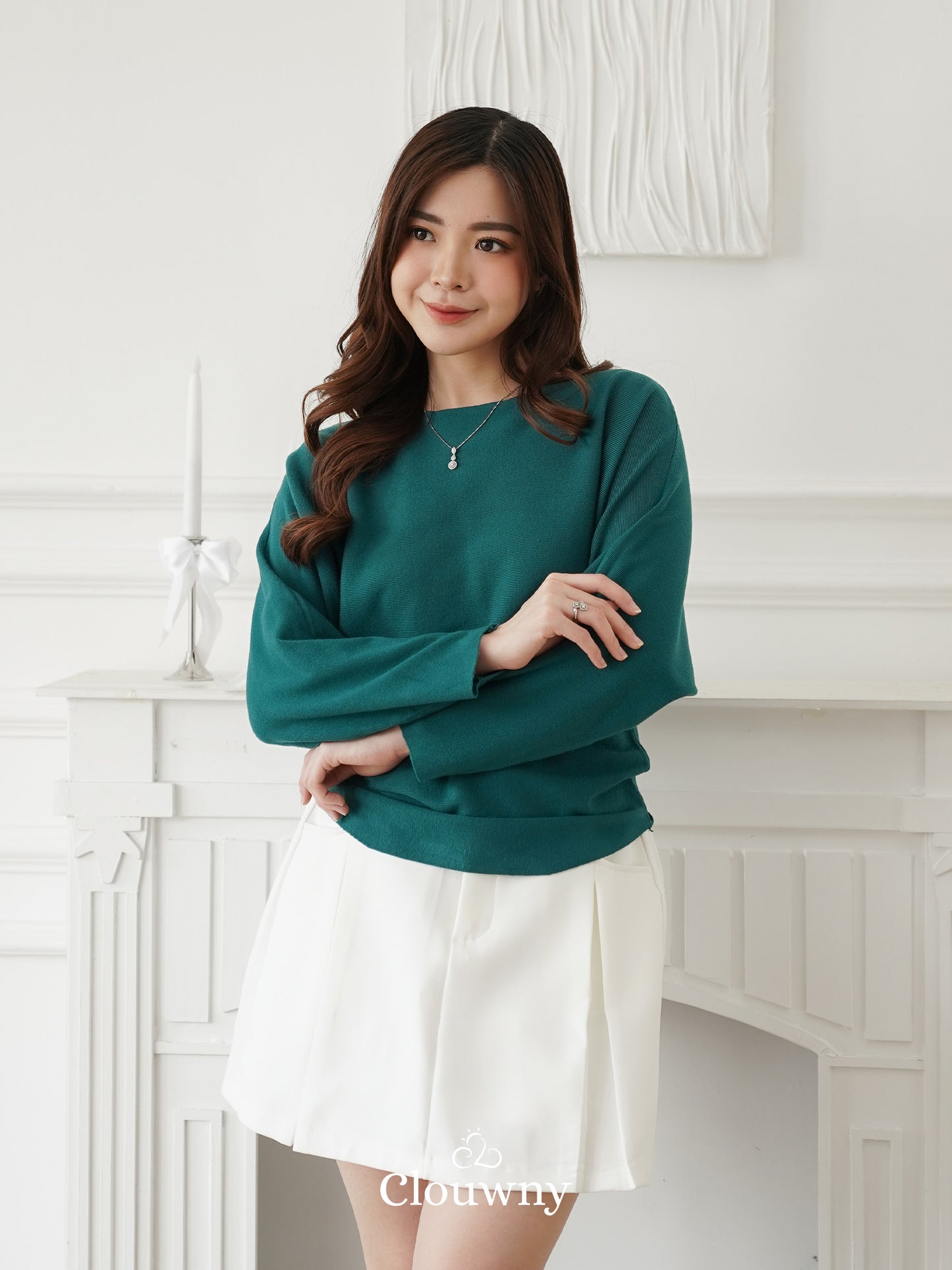 Beatrix Sabrina Knit Top - Green